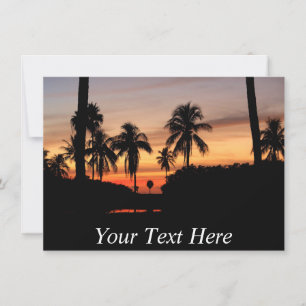 Customizable Florida sunset card