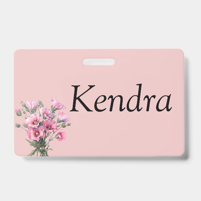 Customizable Flower Badge  (Front)