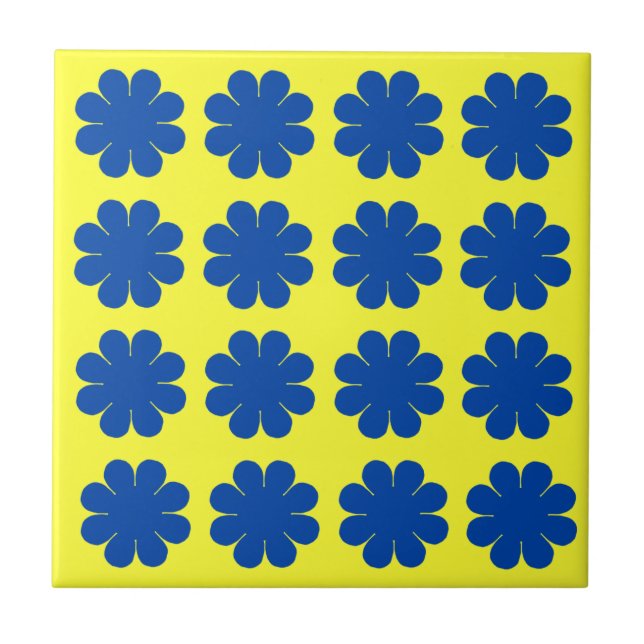 Customizable Flower Power Ceramic Tile (Front)
