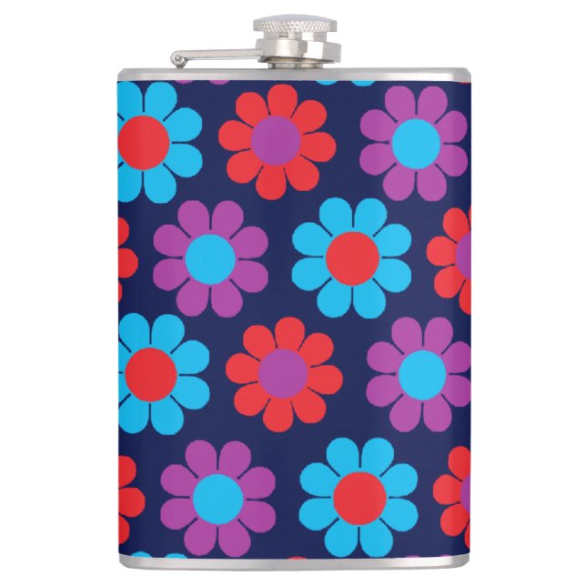 Customizable Flower Power Flask (Front)