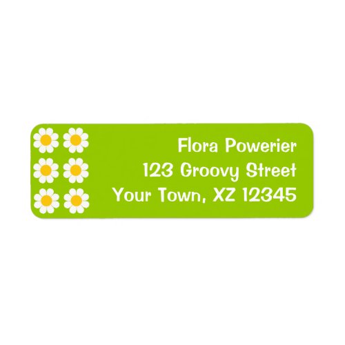 Customizable Flower Power Label