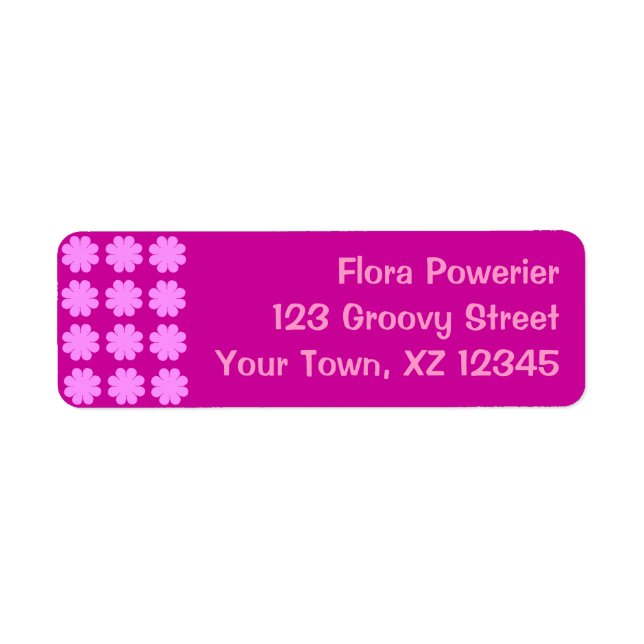 Customizable Flower Power Label (Front)