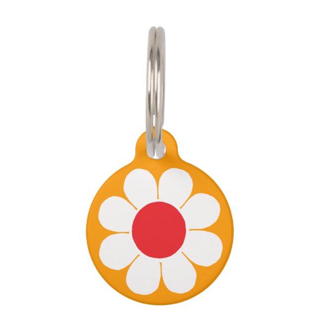 Customizable Flower Power Pet Tag (Front)