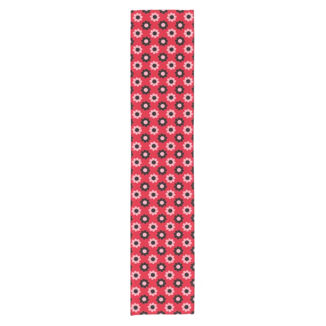 Customizable Flower Power Short Table Runner (Front)