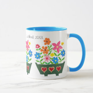 Customizable Flower Power Wedding Mug