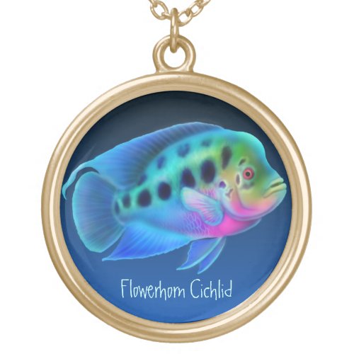 Customizable Flowerhorn Cichlid Fish Necklace