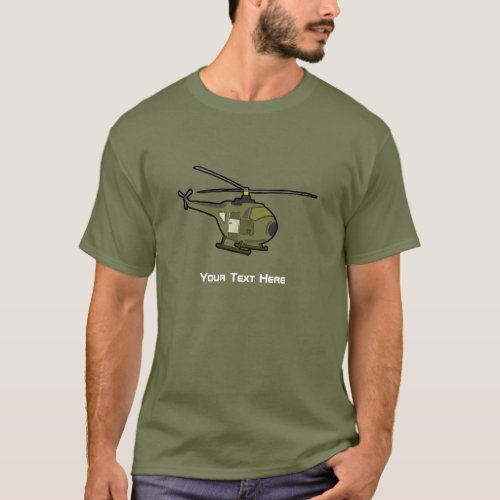 Customizable Flying Camo Helicopter T_Shirt