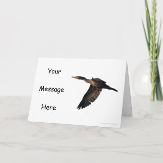 Customizable Flying Cormorant 1 Greeting Card