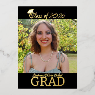 Customizable Foil Graduation Invitation