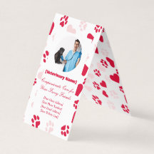 Customizable Folded Veterinarian Business Card
