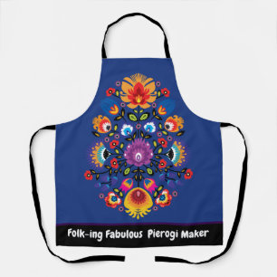 Customizable Folk-ing Fabulous Pierogi maker Apron