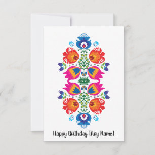 Customizable Folklore Happy Birthday Card