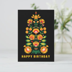 Customizable Folklore Happy Birthday Card