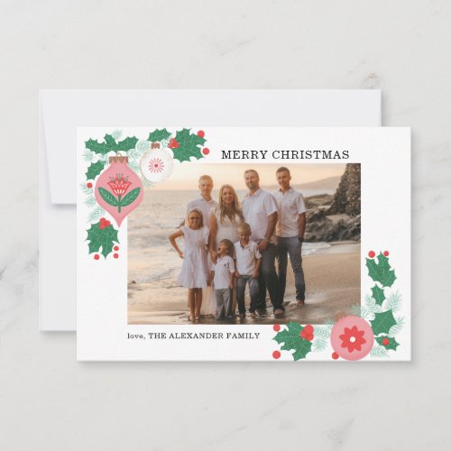 Customizable Folksy Christmas Photo Card