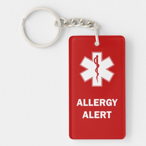 Customizable Food Allergy Alert Keychain