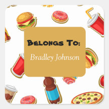 Customizable Food Theme Belongs To Sticker Pack