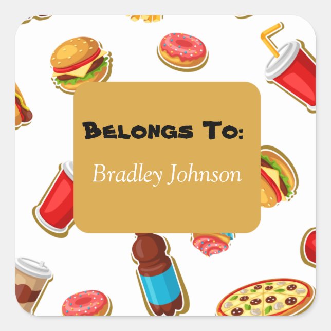 Customizable Food Theme Belongs To Sticker Pack (Front)