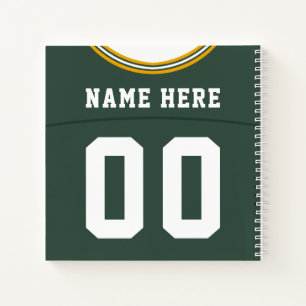 Customizable Football Jersey Notebook Template