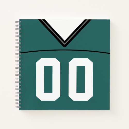 Customizable Football Jersey Notebook Template