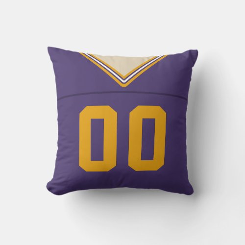 Customizable Football Jersey Number Jersey Throw Pillow