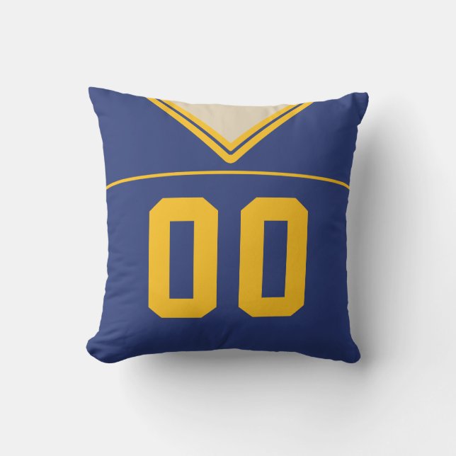 Customizable Football Jersey Pillow Cushion, LAX (Front)