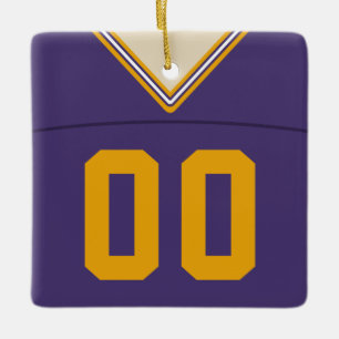 Customizable Football Lacrosse Jersey Ornament
