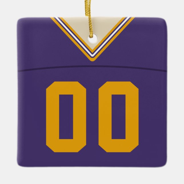 Customizable Football Lacrosse Jersey Ornament (Front)