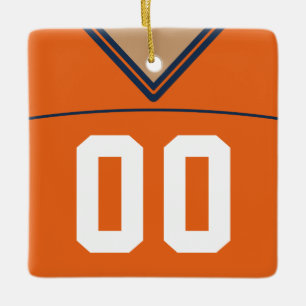 Customizable Football Lacrosse Jersey Ornament