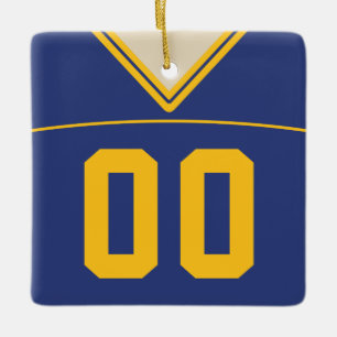 Customizable Football Lacrosse Jersey Ornament