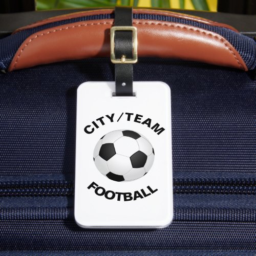 Customizable Football Luggage Tag