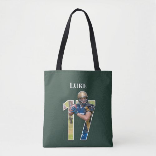 Customizable Football Player  Name Tote Bag