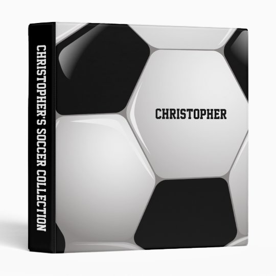 Customizable Football Soccer Ball 3 Ring Binder Zazzle