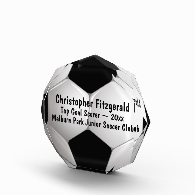 Customizable Football Soccer Ball Award (Right)