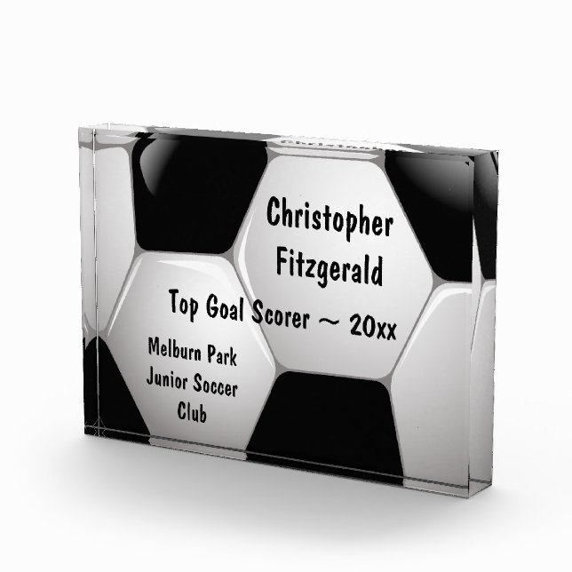 Customizable Football Soccer Ball Award (Right)