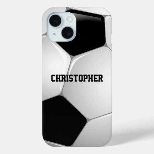 Customizable Football Soccer Ball iPhone 15 Case