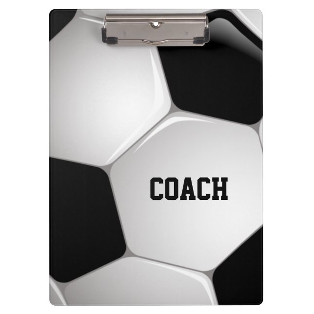 Customizable Football Soccer Ball Coach Clipboard (Front)