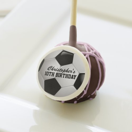 Customizable Football Soccer Ball Happy Birthday Cake Pops