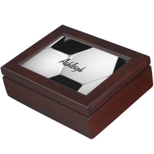 Customizable Football Soccer Ball Keepsake Box