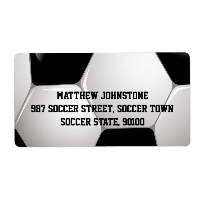 Customizable Football Soccer Ball Label (Front)