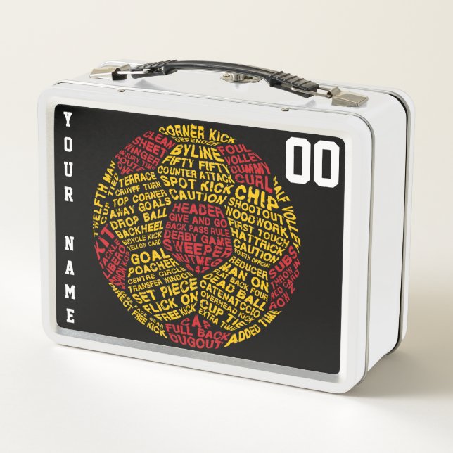 Customizable Football Soccer Ball Lunch Box (Back)