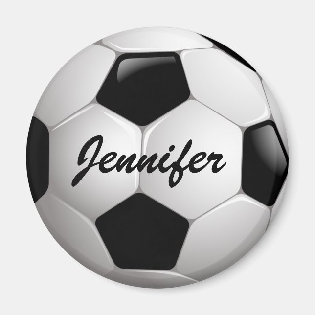 Customizable Football Soccer Ball Magnet (Front)