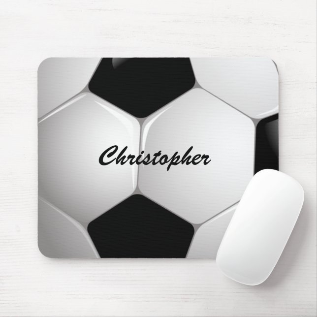 Customizable Football Soccer Ball Mouse Pad (With Mouse)