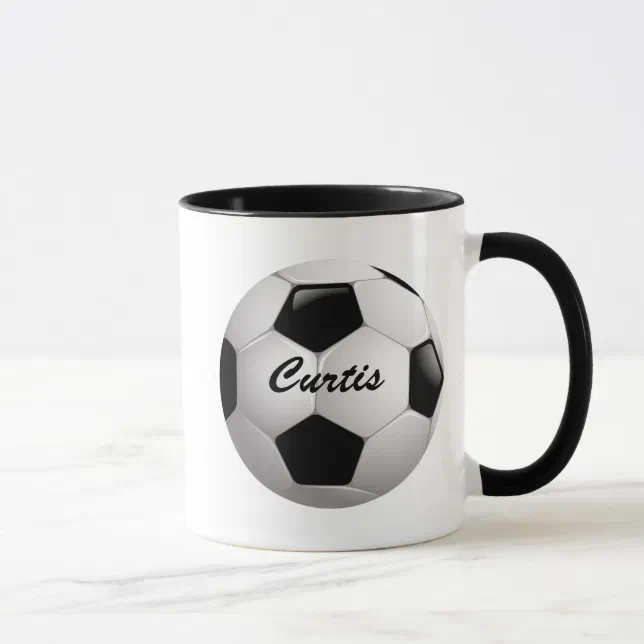 Customizable Football Soccer Ball Mug Zazzle