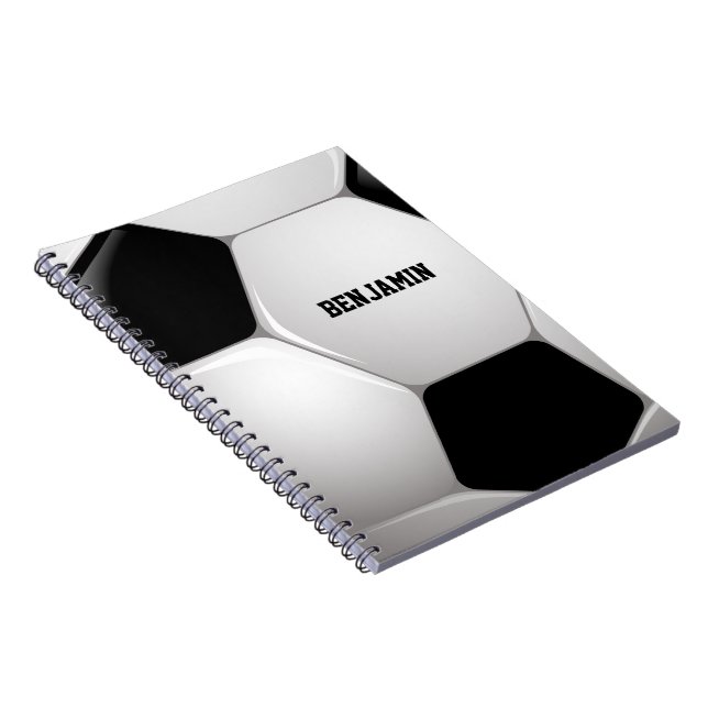 Customizable Football Soccer Ball Notebook (Right Side)