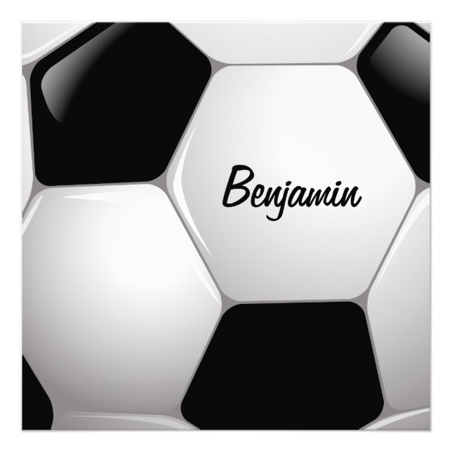 Customizable Football Soccer Ball Photo Print (Front)