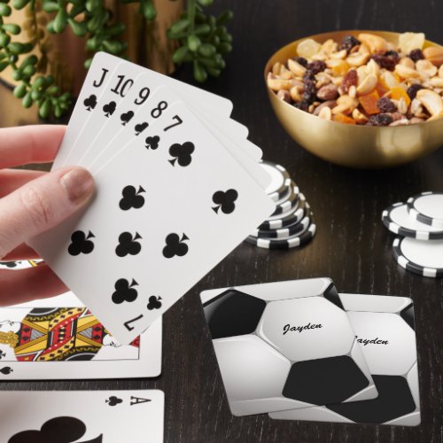 Customizable Football Soccer Ball Poker Cards