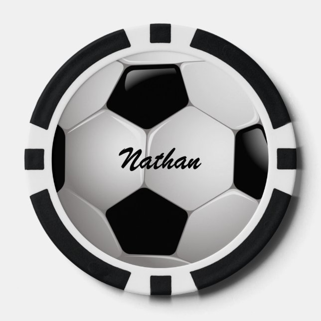 Customizable Football Soccer Ball Poker Chips (Front)