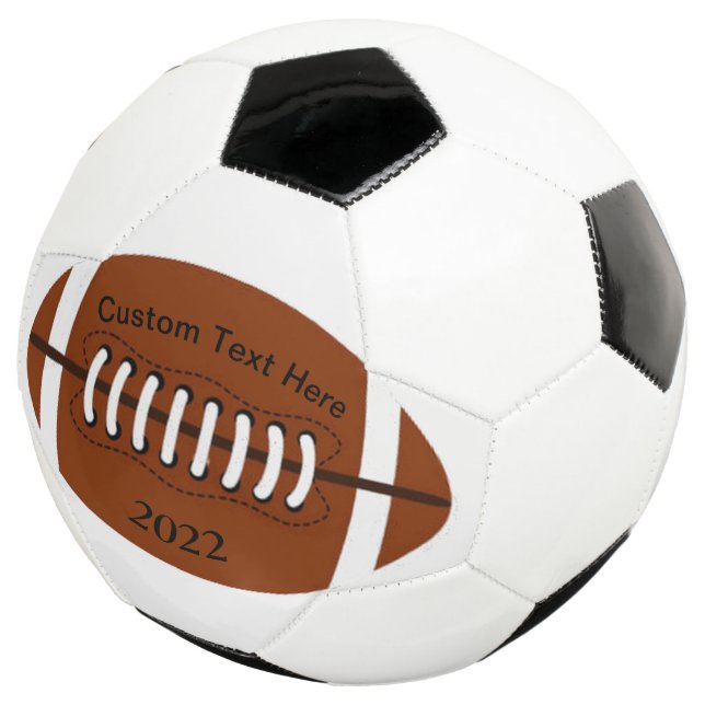 Customizable Football~Soccerball Soccer Ball (Three Quarter)