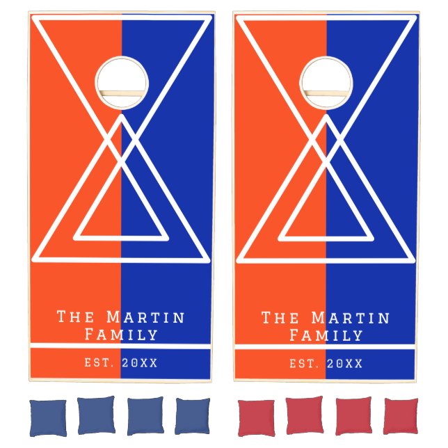 Customizable Football Team Colors Cornhole Set (Set)