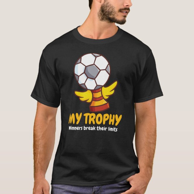 Customizable Football Trophy  T-Shirt (Front)